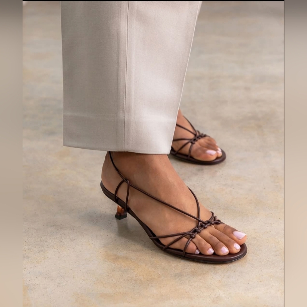 Dear Frances Bailey Brown Strappy Sandals Sz 38